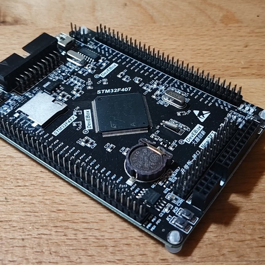 Bench testing STM32 development board