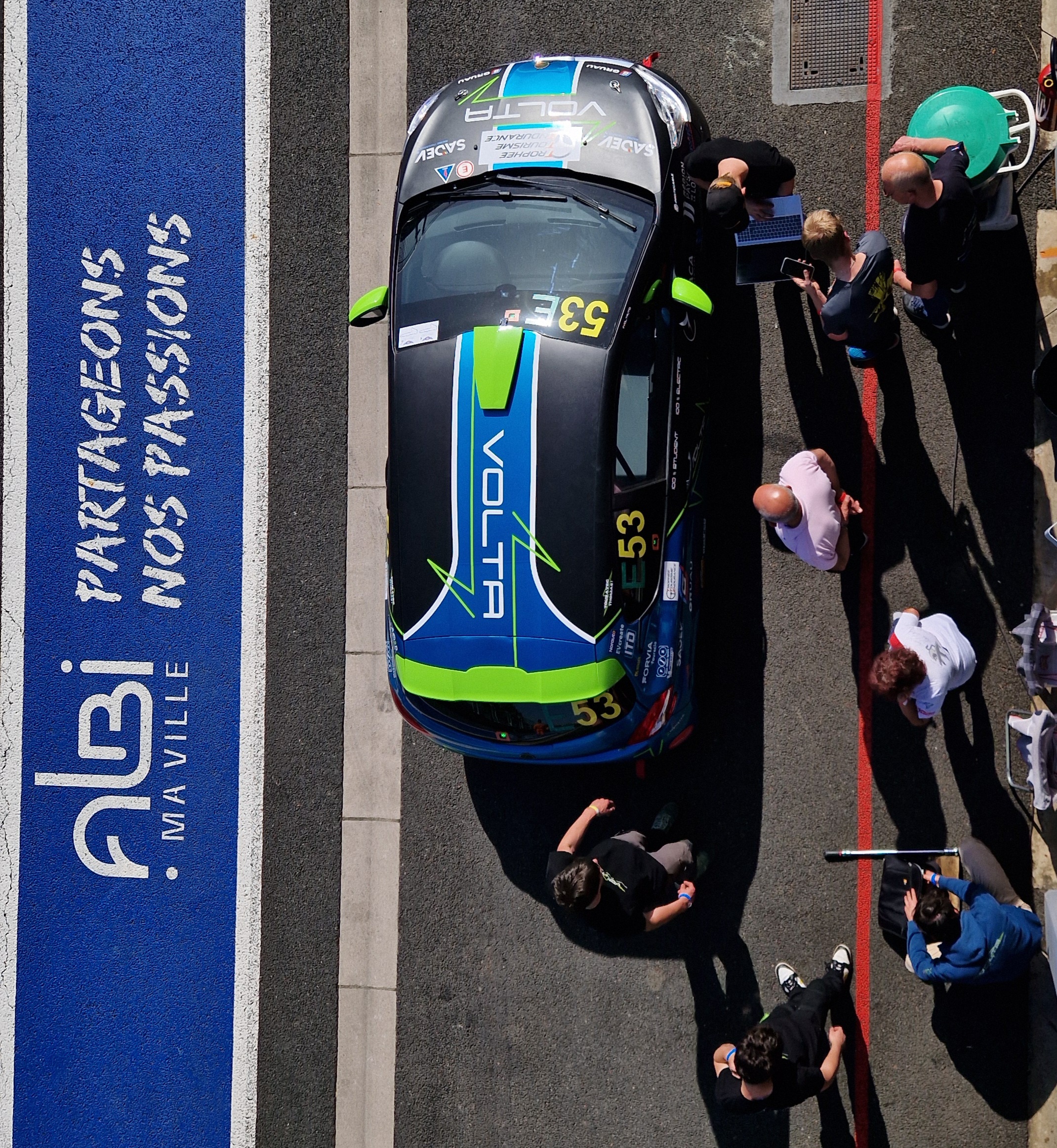 Volta EV on track action